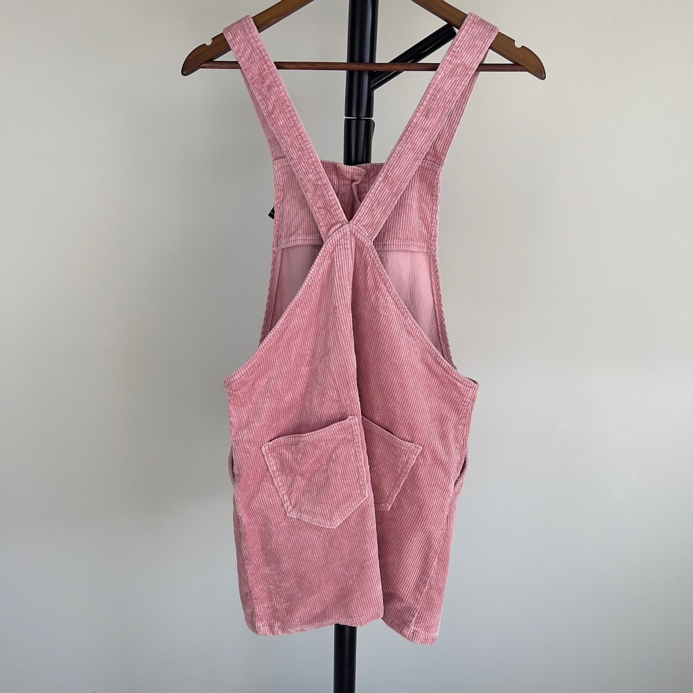 Love Tree Pink Corduroy Button Front Pinafore Overall Dress Large D4002 - Picture 11 of 11